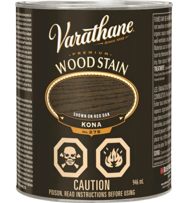 Varathane 266668 Premium Wood Stain, Kona, 946 mL
