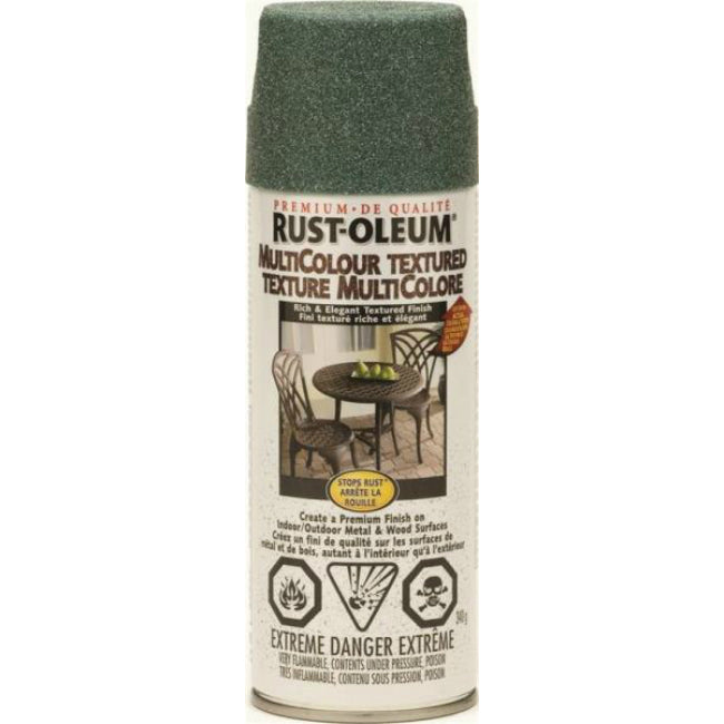 Rust-Oleum 223685 Stops Rust MultiColour Textured Spray, Deep Forest, 340g, Aero