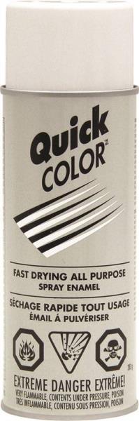Quick Color NJ2850830 Fast Dry All Purpose Spray Enamel Paint, Gloss White,10 Oz