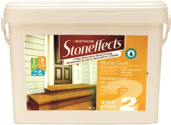 Rust-Oleum N5235805P Stoneffects Step-2 Stone Coating, Champagne, 15.1 L