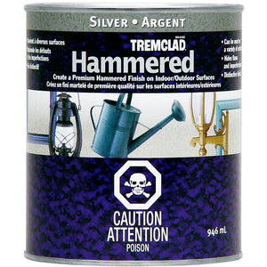 Tremclad 254829 Gloss Metal Hammered Finish, Silver, 946 mL