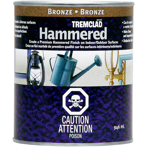 Tremclad 254833 Gloss Metal Hammered Finish, Bronze, 946 mL