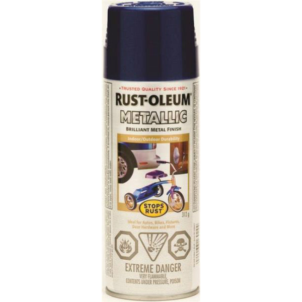 Rust-Oleum 242628 Stops Rust Outdoor Metallic Finish, Cobalt Blue, 312 g Aero