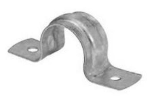 Steel City 1504M8 Two Hole Rigid Pipe Strap, Steel, 1/2"