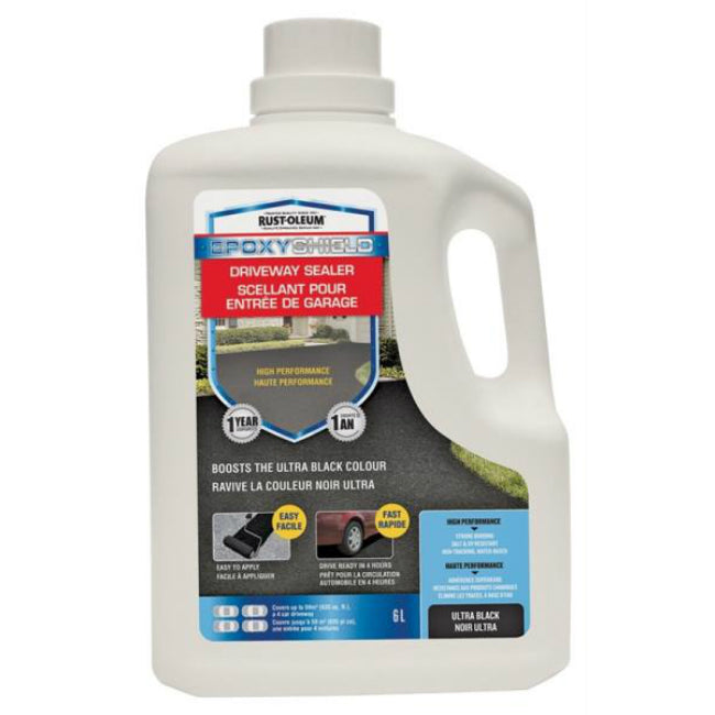 Rust-Oleum 258062 EPOXYSHIELD Driveway Sealer with Urethane Formula, 6 L