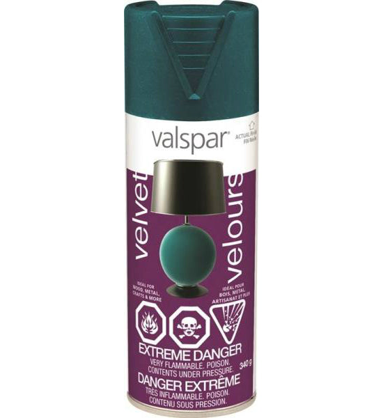 Valspar 66206C Interior Velvet Spray Paint, Dark Green, 12 Oz