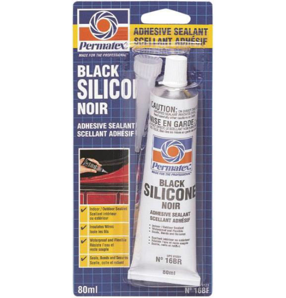 Permatex 81237 Sensor-Safe Black RTV Adhesive Sealant, 80 mL