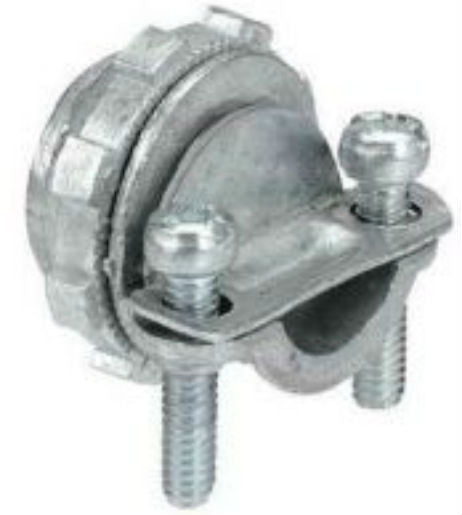Iberville 804P40 Two Screw Fitting Cable Connector, Zinc Alloy, 3/8"