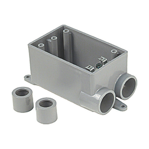 Carlon FSSB-075050 PVC Single Gang FSS Box, Gray, 3/4"
