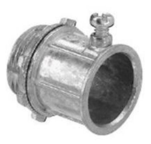 Iberville 5006M3 Non-Insulated EMT Set Screw Connector, Zinc Alloy, 3/4"