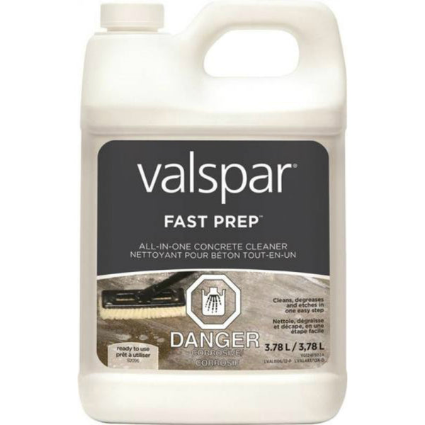 Valspar 82096C Fast Prep All-in-One Concrete Cleaner, 3.78 Litre