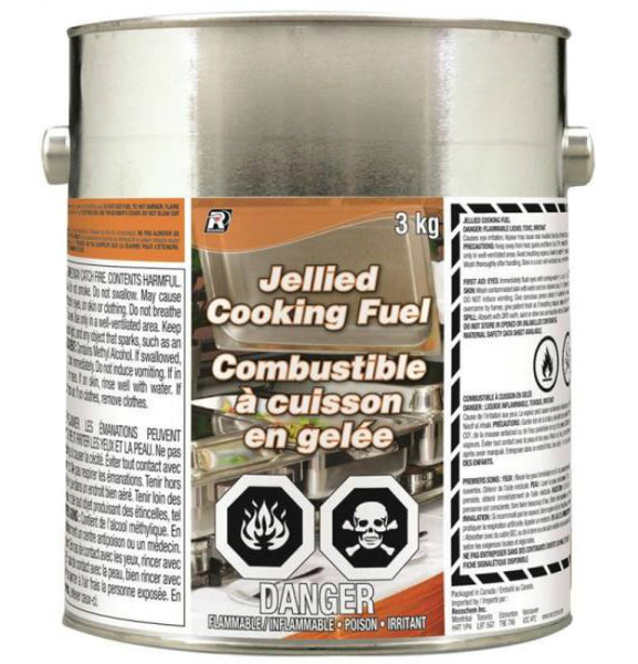 Recochem 14-488 Methanol Based Jellied Cooking Fuel, 3 Kg