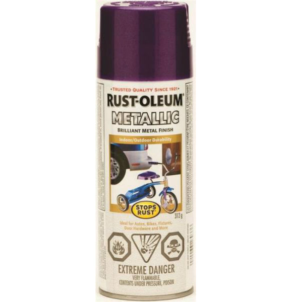 Rust-Oleum 242695 Stops Rust Outdoor Metallic Finish, Deep Purple, 312 g Aero