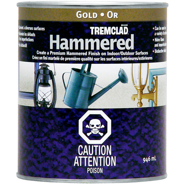 Tremclad 254831 Gloss Metal Hammered Finish, Gold, 946 mL