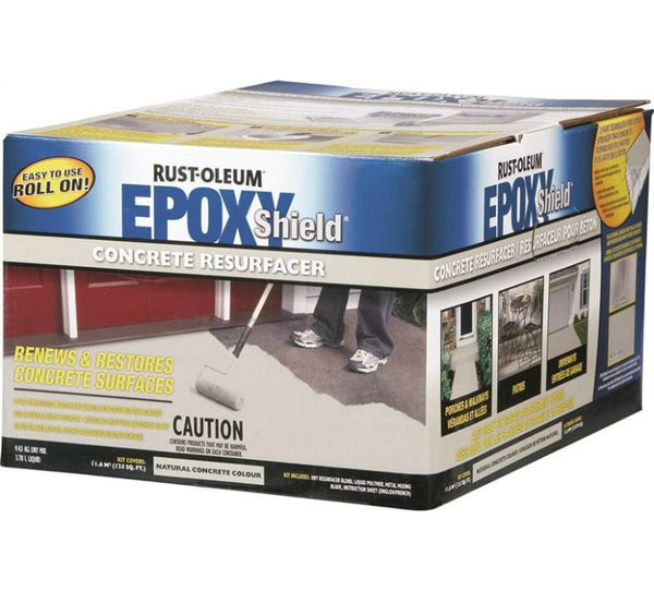 Rust-Oleum N246350 EPOXYSHIELD Concrete Resurfacer Kit, Natural Grey