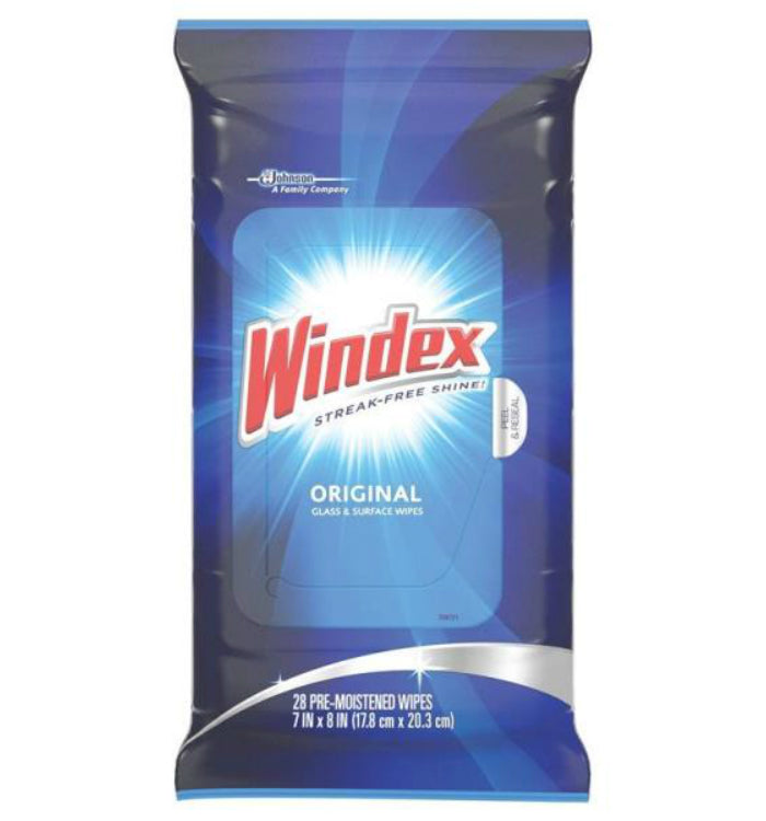 Windex 5073525 Original Glass & Surfaces Wipes, 28 Count, 3 Pack