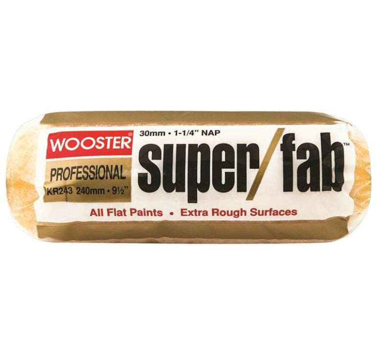 Wooster KR243-9-1/2 Super / FAB Extra Rough Surface Roller Cover, 1-1/4", 9-1/2"