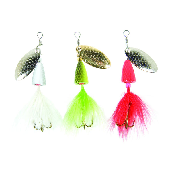 Eagle Claw 0848-3937 Multiple Color Willow Spinners, 3 Piece