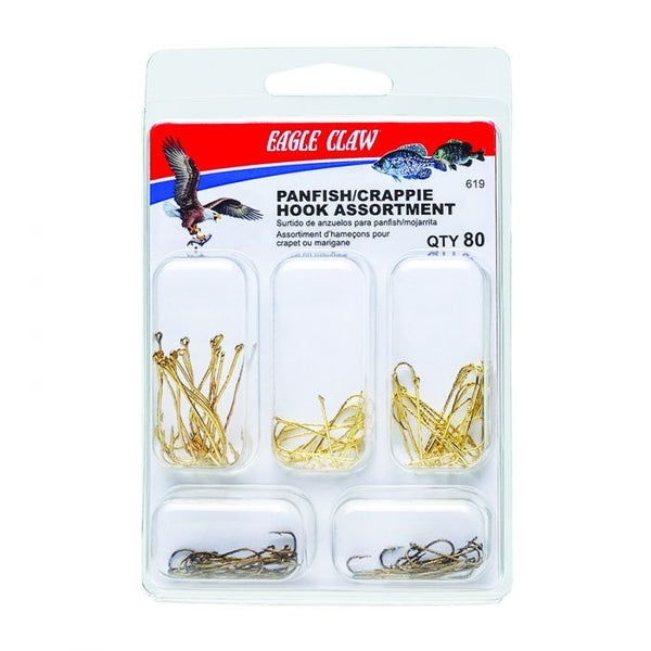 Eagle Claw 0848-4033 Panfish / Crappie Hook, Assorted, 80 Piece
