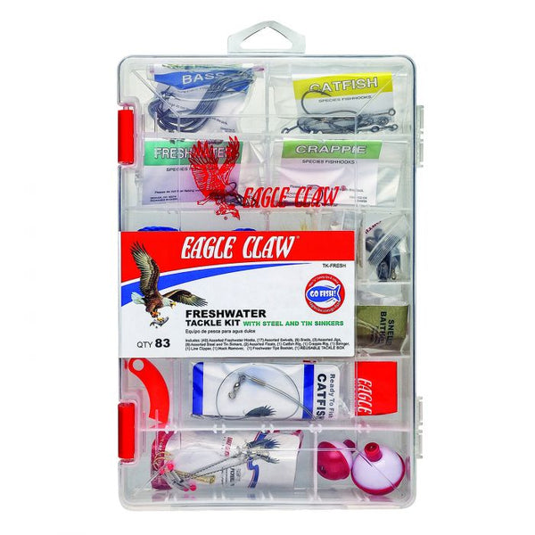Eagle Claw 0848-6794 Eagle Claw Fresh Water Tackle Kit, Assorted, 80 Piece