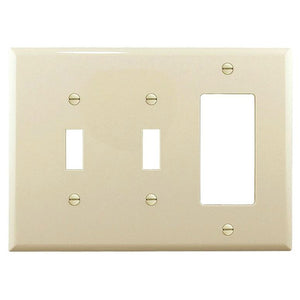 Cooper Wiring PJ226LA Toggle & Decorator Wall Plate, 3-Gang