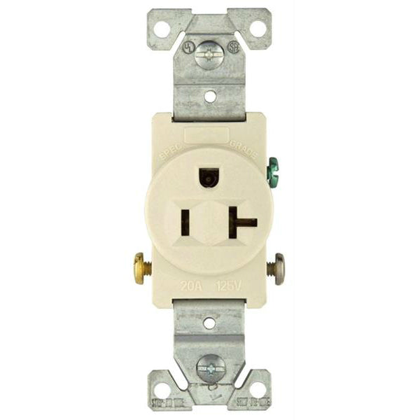 Cooper Wiring 1877LA Commercial Grade Single Receptacle, 20 Amp