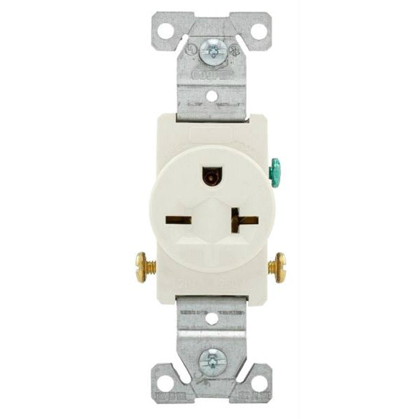 Cooper Wiring 1876LA Single Receptacle, Light Almond, 20 Amp