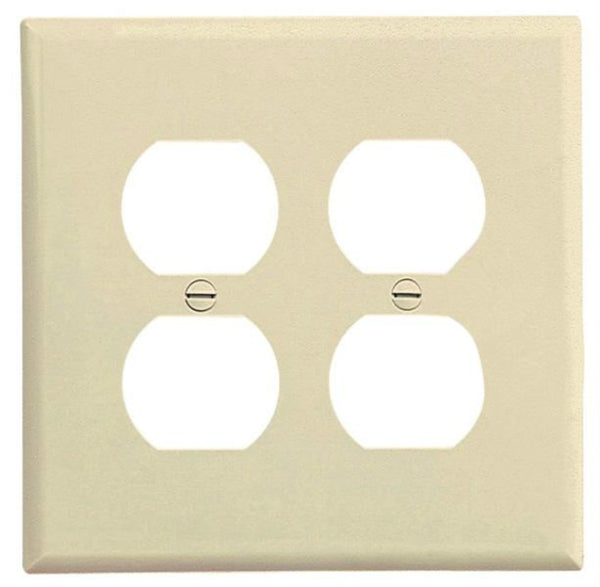 Cooper Wiring PJ82LA Duplex Receptacle Wallplate, 2-Gang