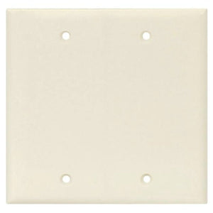 Cooper Wiring PJ23LA 2-Gang Blank Wall Plate, Light Almond