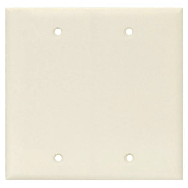 Cooper Wiring PJ23LA 2-Gang Blank Wall Plate, Light Almond