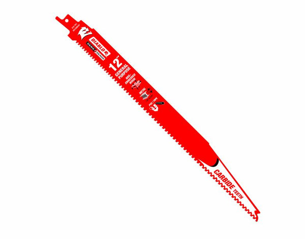 Diablo DS1209CGP Demo Demon Carbide General Purpose Recip Saw Blade, 6/9 TPI, 12"