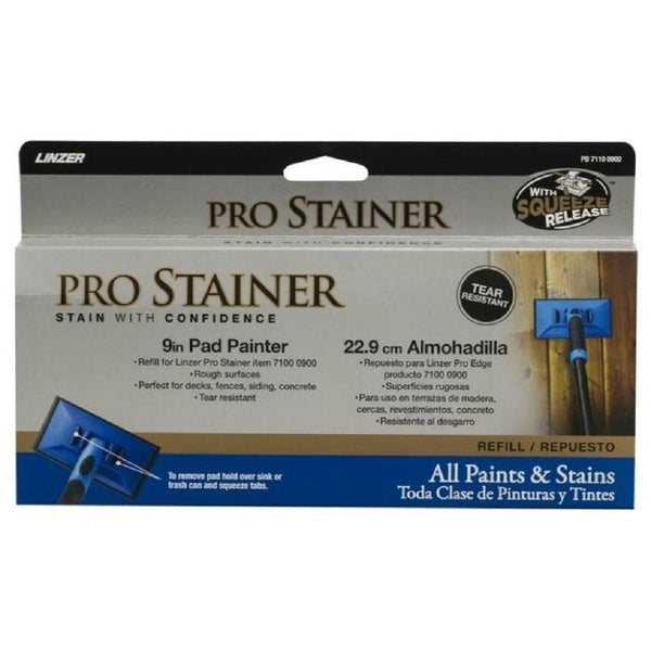 Linzer PD7110-9 Pro Stainer Pad Refill, 9"
