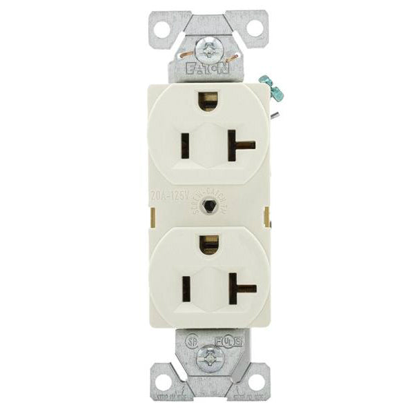 Cooper Wiring BR20LA Commercial Grade Duplex Receptacle, 20 Amp