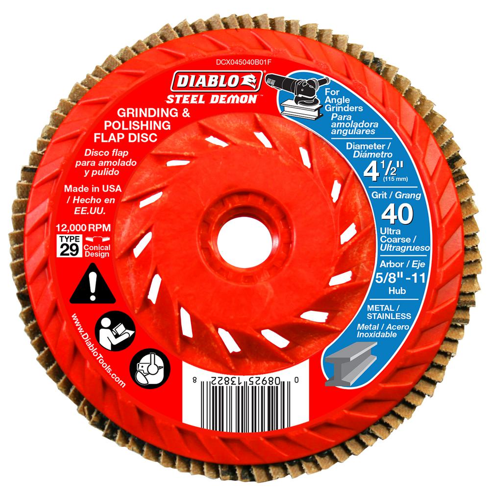 Diablo DCX045040B01F Steel Demon Thread Arbor Flap Disc