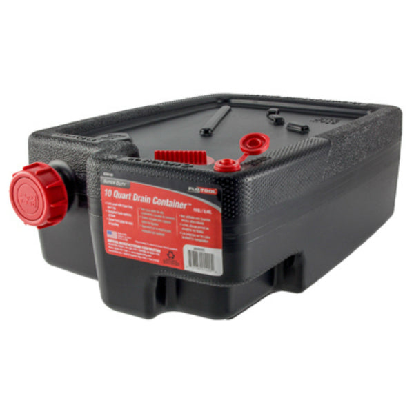 FloTool 42001MI Super-Duty Leak-Proof Drain Container, Plastic, 10 Quart Capacity