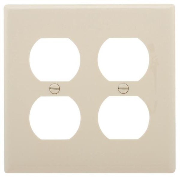 Cooper Wiring 5150LA 2-Gang Duplex Receptacle Wall Plate, LT Almond