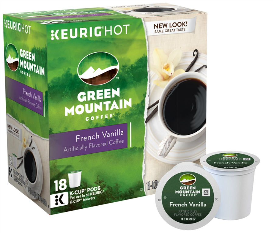 Green Mountain Coffee 5000081875 French Vanilla Coffee Keurig K-Cups, 18 Count
