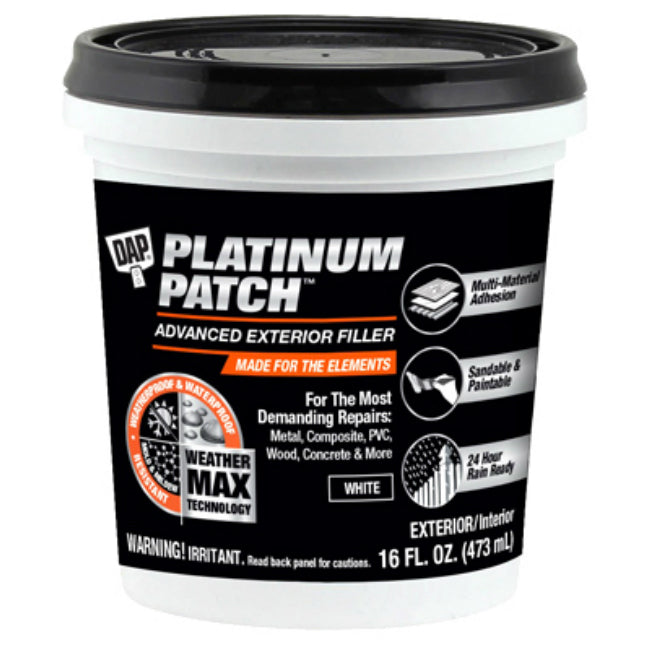 DAP 18741 Platinum Patch Advanced Exterior Filler, 16 Oz