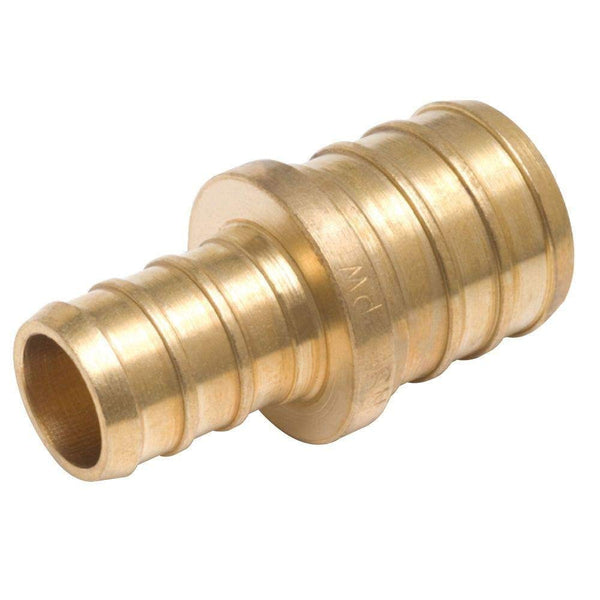 SharkBite UC060LFA PEX Barb Reducing Coupling, Brass, 3/4" x 1"