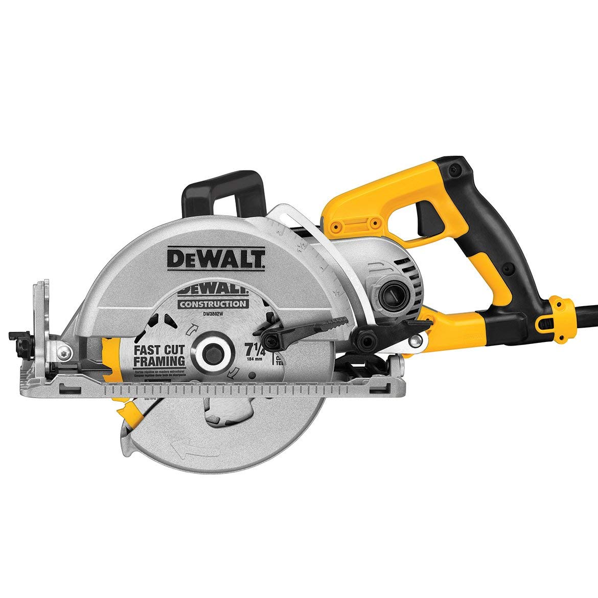 DeWalt DWS535B Worm drive Circular saw with Electric Brake, 7-1/4"
