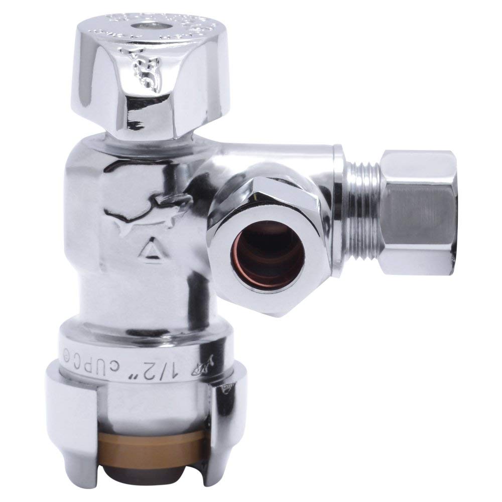 SharkBite 25558LF Dual Outlet Supply Stop, 1/2" x 3/8" x 3/8"