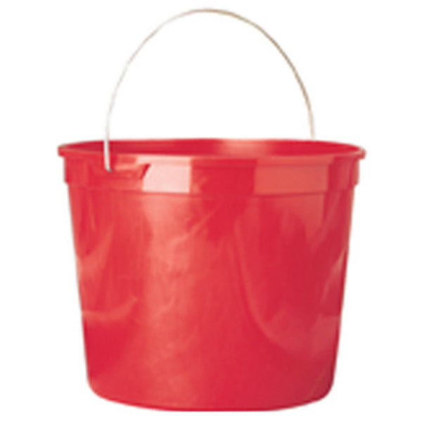 Leaktite 12/11 Heavy-Duty Plastic Paint Pail, Red, 10-Qt Capacity