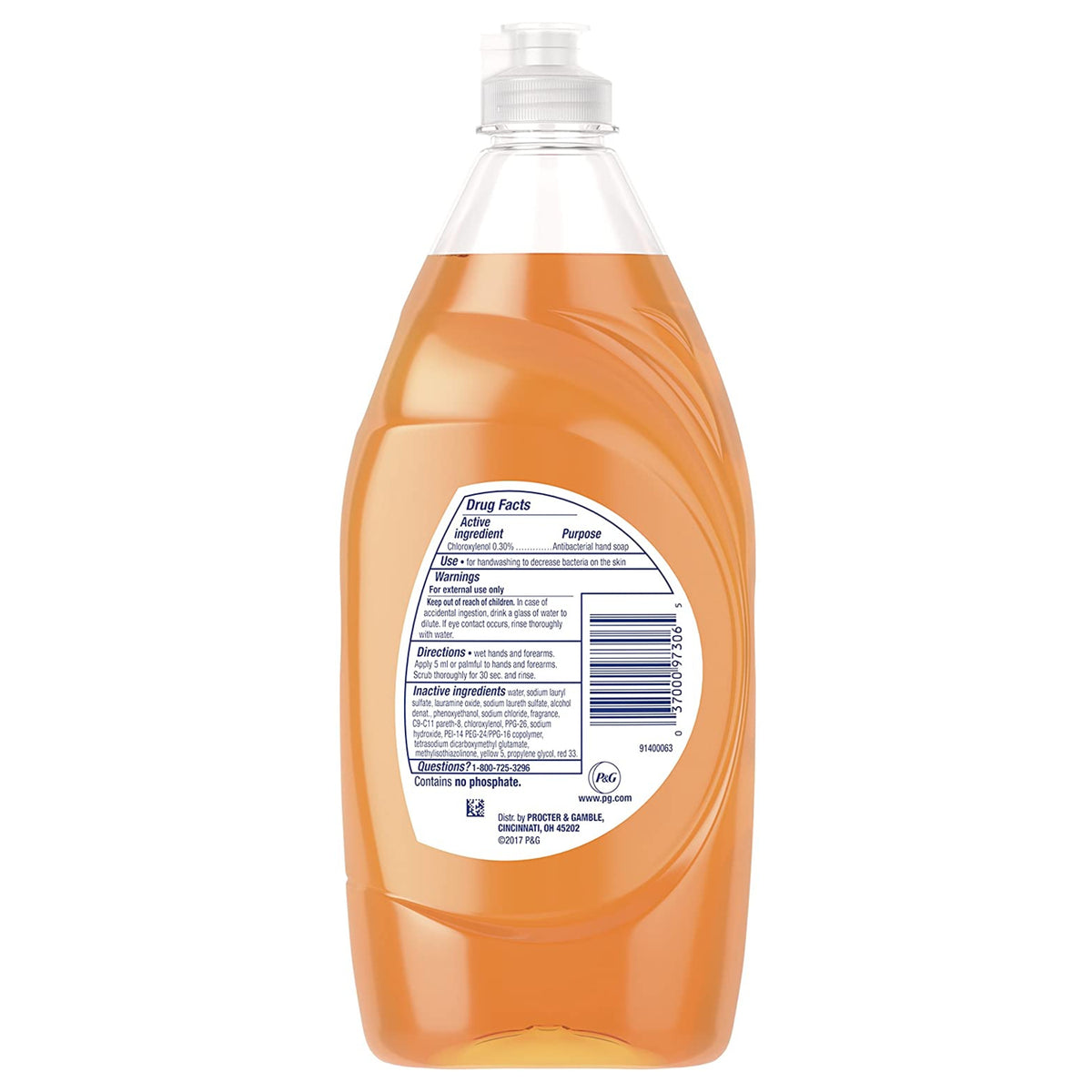 Dawn 80289028 Antibacterial Dishwashing Liquid Hand Soap, Orange Scent, 19.4 Oz