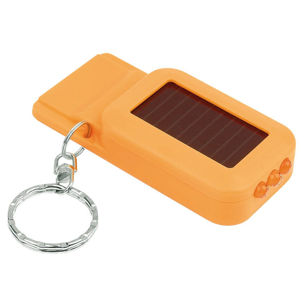 Hy-Ko KC627 2GO Solar LED Safety Whistle Key Chain, Orange