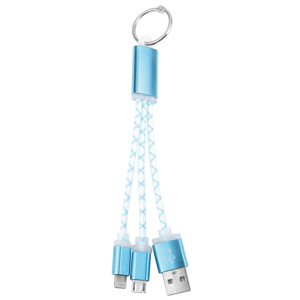 Hy-Ko 2GO Charging Cable Duo, Blue/White