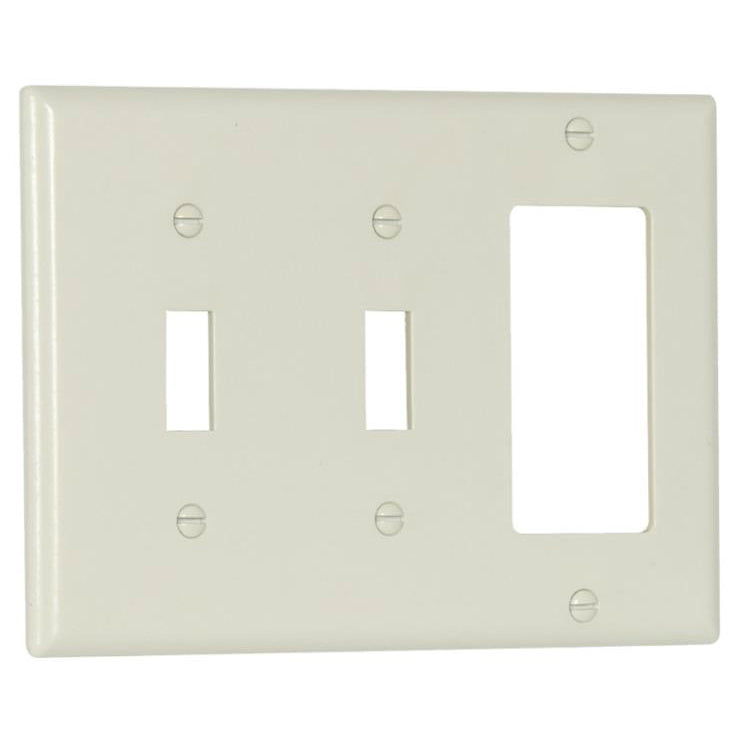 Cooper Wiring 2173LA Standard-Size Combination Wallplate, 3 Gang