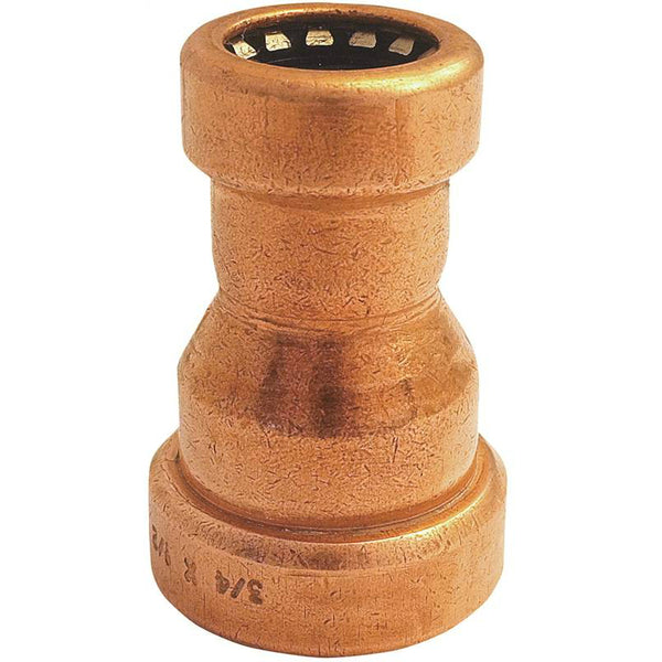 Elkhart 10170715 CopperLoc Push-Fit Tube Reducing Coupling, 3/4" x 1/2", 200 PSI