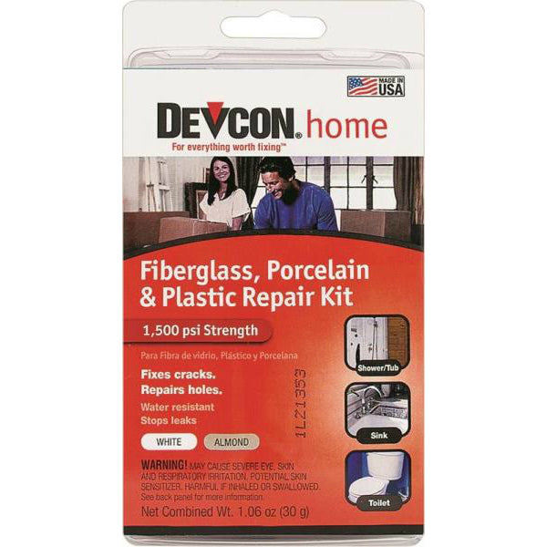 Devcon 90216 Fiberglass / Porcelain & Plastic Repair Kit, Assorted Colors