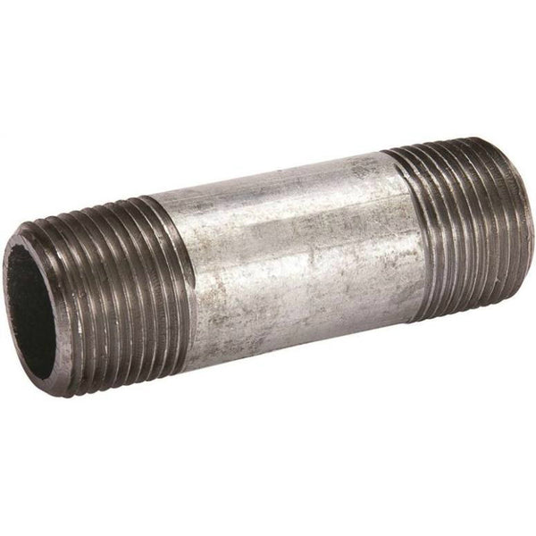 Southland 570-030BC Galvanized Threaded Pipe Steel Nipple, 3" Dia, 3" Length