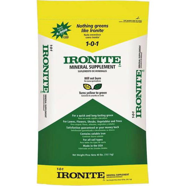 Ironite 100504935 Mineral Supplement Lawn Fertilizer, 1-0-1, 20 lbs